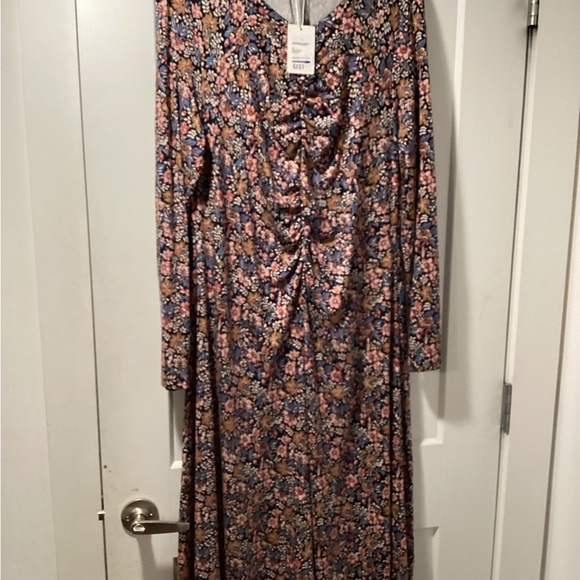 Veronica Beard Size XL Black Multicolor Floral Long Sleeve Dress - Picture 2 of 14